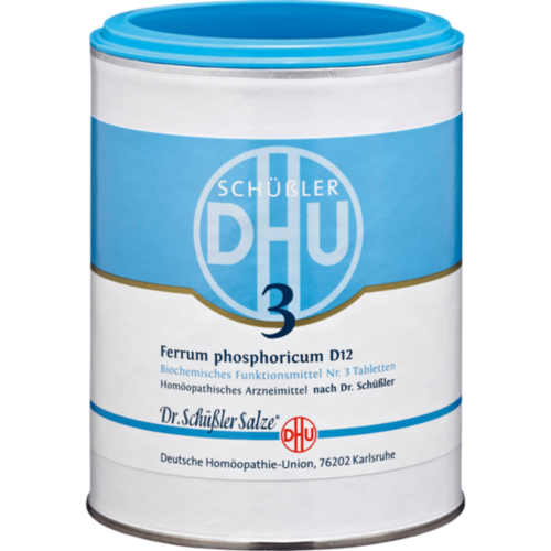 Verpackungsbild(Packshot) von BIOCHEMIE DHU 3 Ferrum phosphoricum D 12 Tabletten