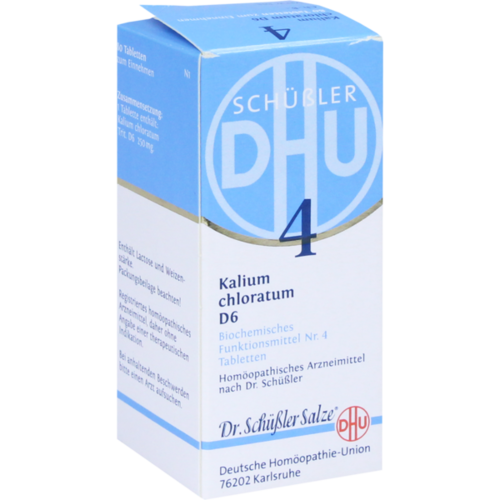 Verpackungsbild(Packshot) von BIOCHEMIE DHU 4 Kalium chloratum D 6 Tabletten