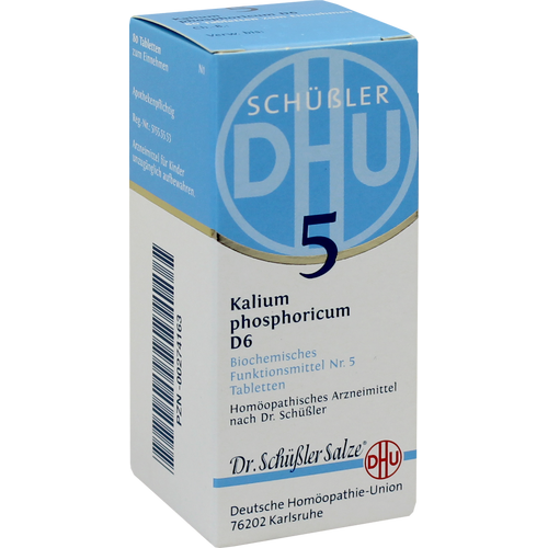 Verpackungsbild(Packshot) von BIOCHEMIE DHU 5 Kalium phosphoricum D 6 Tabletten