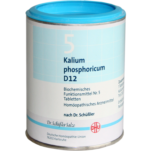 Verpackungsbild(Packshot) von BIOCHEMIE DHU 5 Kalium phosphoricum D 12 Tabletten