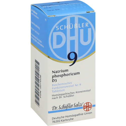 Verpackungsbild(Packshot) von BIOCHEMIE DHU 9 Natrium phosphoricum D 3 Tabletten
