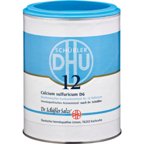 Verpackungsbild(Packshot) von BIOCHEMIE DHU 12 Calcium sulfuricum D 6 Tabletten