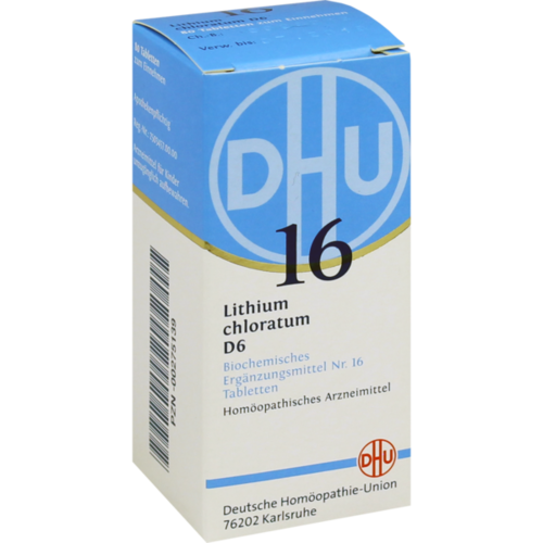 Verpackungsbild(Packshot) von BIOCHEMIE DHU 16 Lithium chloratum D 6 Tabletten