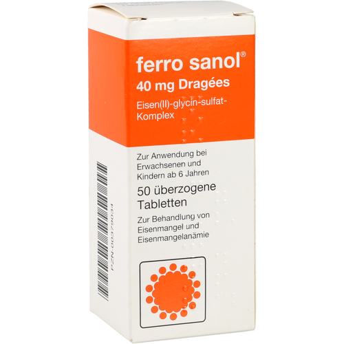 Verpackungsbild(Packshot) von FERRO SANOL überzogene Tabletten