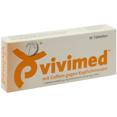 Verpackungsbild(Packshot) von VIVIMED mit Coffein gegen Kopfschmerzen Tabletten
