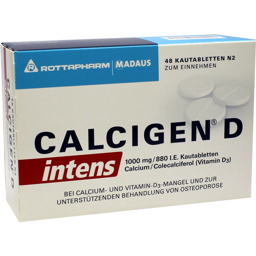 Verpackungsbild(Packshot) von CALCIGEN D intens 1000 mg/880 I.E. Kautabletten