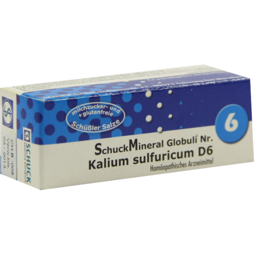 Verpackungsbild(Packshot) von SCHUCKMINERAL Globuli 6 Kalium sulfuricum D6
