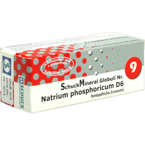 Verpackungsbild(Packshot) von SCHUCKMINERAL Globuli 9 Natrium phosphoricum D6