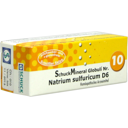 Verpackungsbild(Packshot) von SCHUCKMINERAL Globuli 10 Natrium sulfuricum D6