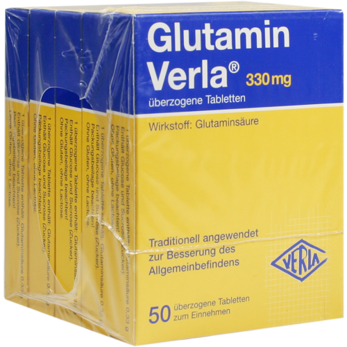 Verpackungsbild(Packshot) von GLUTAMIN VERLA überzogene Tabletten