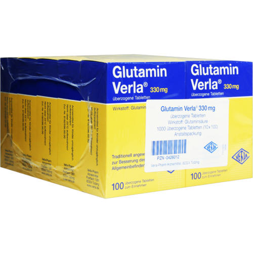 Verpackungsbild(Packshot) von GLUTAMIN VERLA überzogene Tabletten