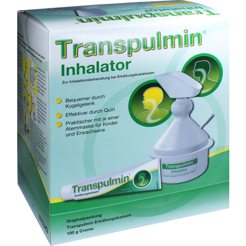 Verpackungsbild(Packshot) von TRANSPULMIN Erkältungsbalsam + Inhalator