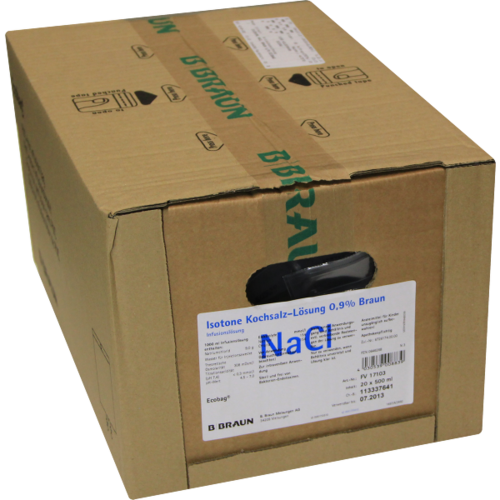 Verpackungsbild(Packshot) von NATRIUMCHLORID 0,9% Braun Ecobag Infusionslsg.