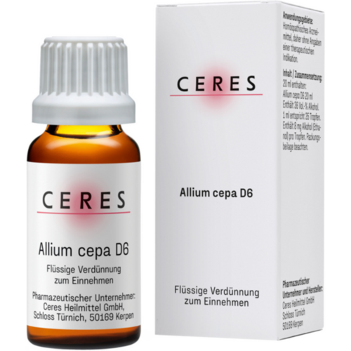 Verpackungsbild(Packshot) von CERES Allium cepa D 6 Dilution