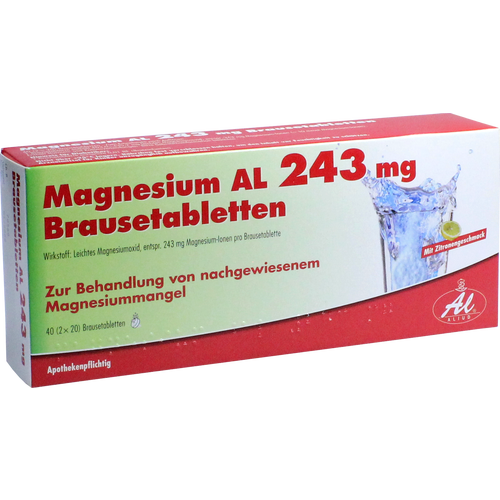 Verpackungsbild(Packshot) von MAGNESIUM AL 243 mg Brausetabletten