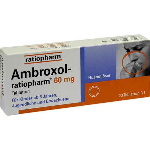 Verpackungsbild(Packshot) von AMBROXOL-ratiopharm 60 mg Hustenlöser Tabletten