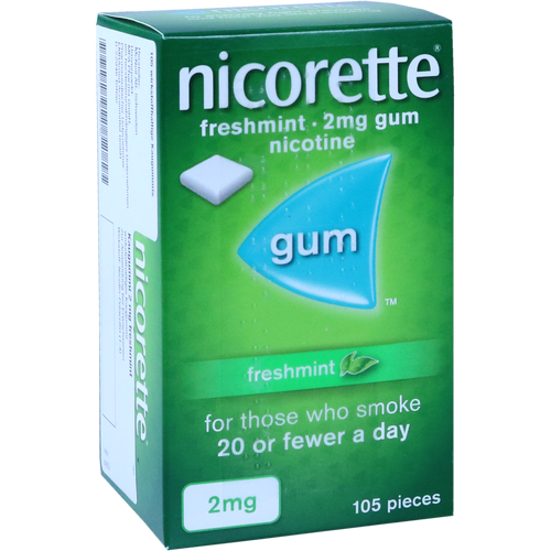 Verpackungsbild(Packshot) von NICORETTE 2 mg freshmint Kaugummi