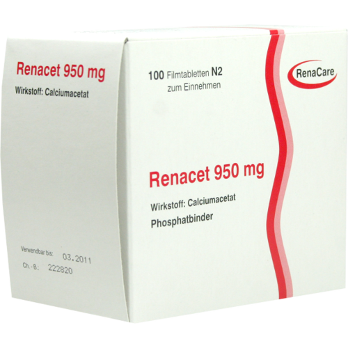 Verpackungsbild(Packshot) von RENACET 950 mg Filmtabletten