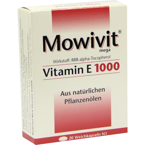 Verpackungsbild(Packshot) von MOWIVIT Vitamin E 1000 Kapseln