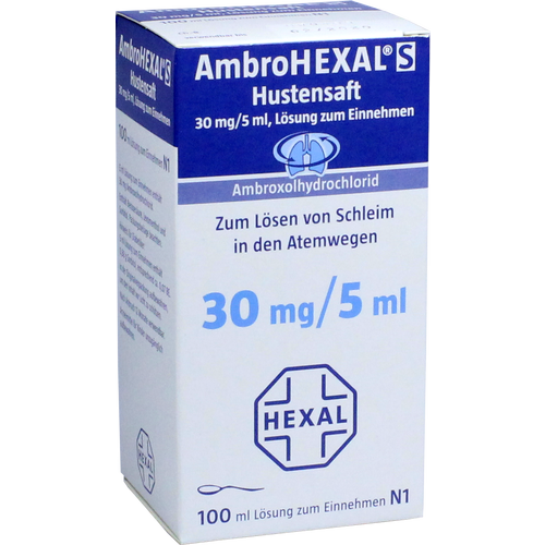 Verpackungsbild(Packshot) von AMBROHEXAL S Hustensaft 30 mg/5 ml