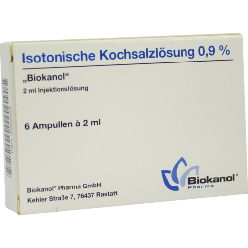 Verpackungsbild(Packshot) von ISOTONISCHE Kochsalzlösung 0,9% Biokanol Ampullen