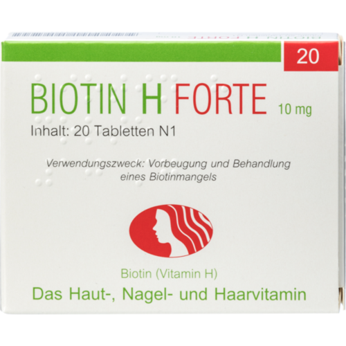 Verpackungsbild(Packshot) von BIOTIN H forte 10 mg Tabletten