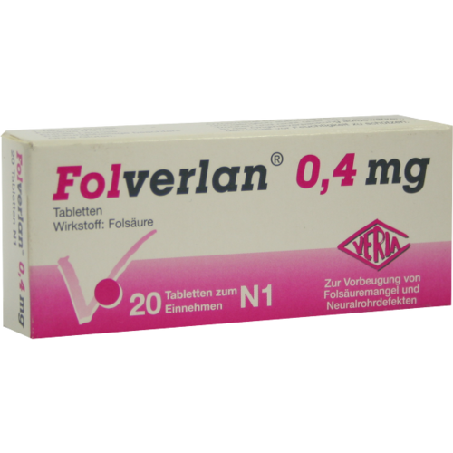 Verpackungsbild(Packshot) von FOLVERLAN 0,4 mg Tabletten