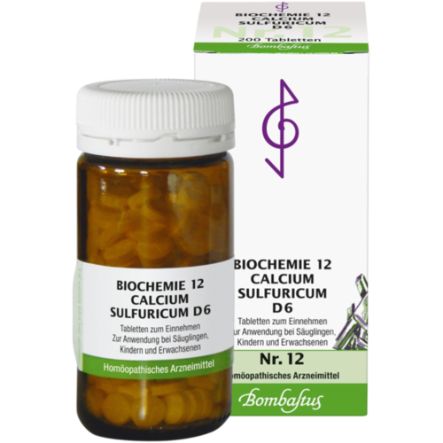 Verpackungsbild(Packshot) von BIOCHEMIE 12 Calcium sulfuricum D 6 Tabletten