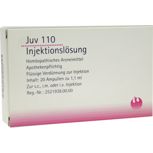 Verpackungsbild(Packshot) von JUV 110 Injektionslösung 1,1 ml Ampullen