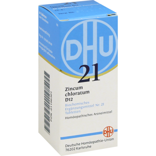 Verpackungsbild(Packshot) von BIOCHEMIE DHU 21 Zincum chloratum D 12 Tabletten