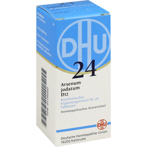 Verpackungsbild(Packshot) von BIOCHEMIE DHU 24 Arsenum jodatum D 12 Tabletten
