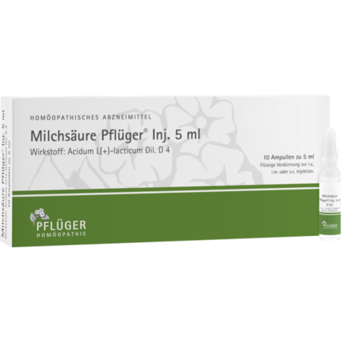 Verpackungsbild(Packshot) von MILCHSÄURE Pflüger Injektionslösung 5 ml