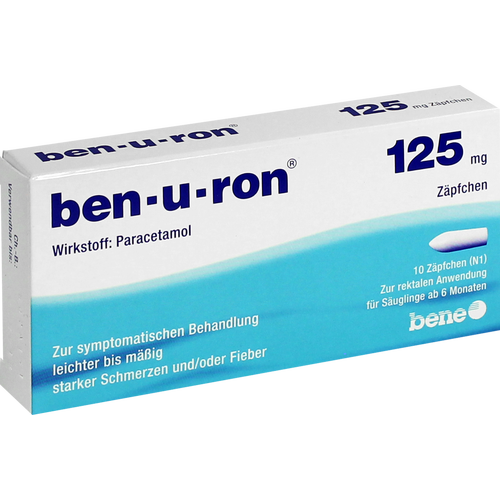 Verpackungsbild(Packshot) von BEN-U-RON 125 mg Suppositorien