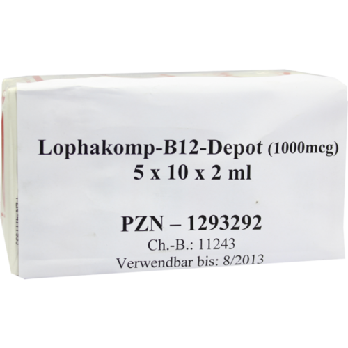 Verpackungsbild(Packshot) von LOPHAKOMP B 12 Depot 1000 μg Injektionslösung
