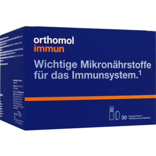Verpackungsbild(Packshot) von ORTHOMOL Immun Trinkfläschchen/Tabl.Kombipack.