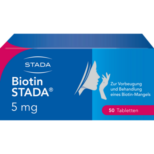 Verpackungsbild(Packshot) von BIOTIN STADA 5 mg Tabletten