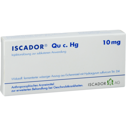 Verpackungsbild(Packshot) von ISCADOR Qu c.Hg 10 mg Injektionslösung