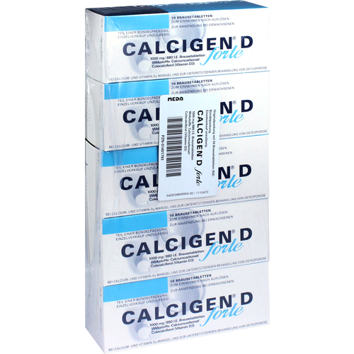 Verpackungsbild(Packshot) von CALCIGEN D forte 1000 mg/880 I.E. Brausetabletten