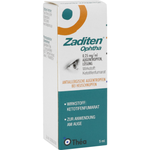 Verpackungsbild(Packshot) von ZADITEN ophtha 0,25 mg/ml Augentropfen