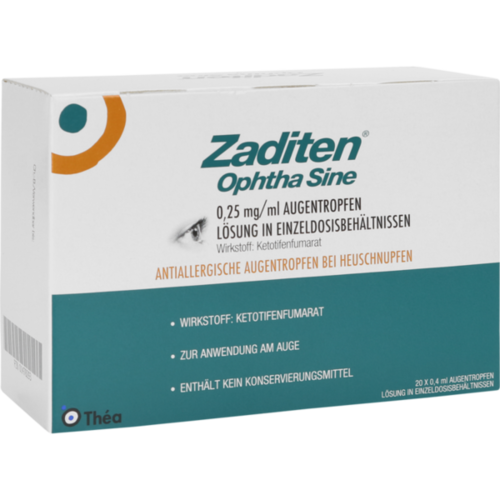 Verpackungsbild(Packshot) von ZADITEN ophtha sine 0,25 mg/ml Augentr.Einzeldos.