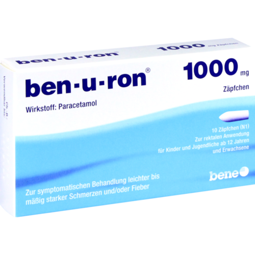 Verpackungsbild(Packshot) von BEN-U-RON 1.000 mg Suppositorien