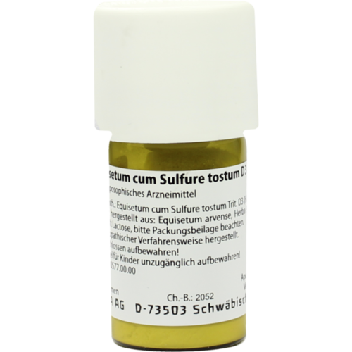 Verpackungsbild(Packshot) von EQUISETUM CUM Sulfure tostum D 3 Trituration