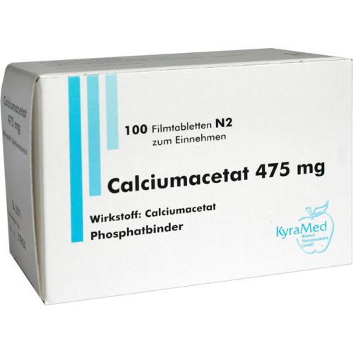 Verpackungsbild(Packshot) von CALCIUMACETAT 475 mg Filmtabletten
