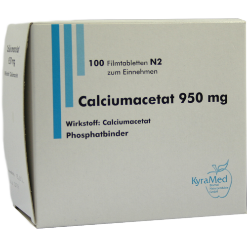 Verpackungsbild(Packshot) von CALCIUMACETAT 950 mg Filmtabletten