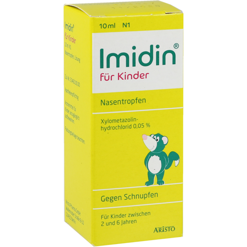 Verpackungsbild(Packshot) von IMIDIN Nasentropfen für Kinder