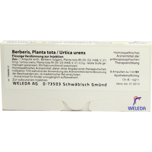 Verpackungsbild(Packshot) von BERBERIS PLANTA tota/Urtica urens Ampullen