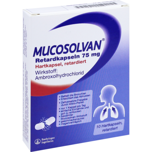 Verpackungsbild(Packshot) von MUCOSOLVAN Retardkapseln 75 mg