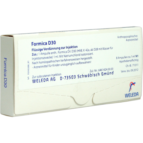 Verpackungsbild(Packshot) von FORMICA D 30 Ampullen