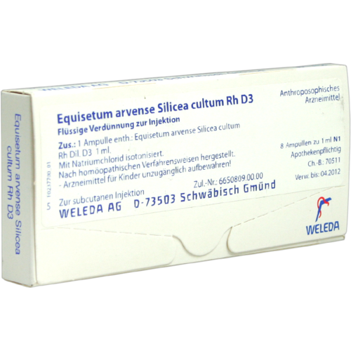 Verpackungsbild(Packshot) von EQUISETUM ARVENSE Silicea cultum D 3 Ampullen