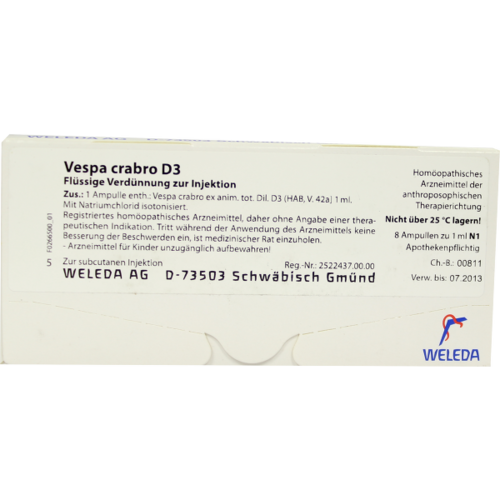 Verpackungsbild(Packshot) von VESPA CRABRO D 3 Ampullen